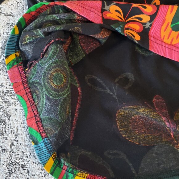 Desigual Spain Long Sleeve Mermaid Floral Print Dress 100% Cotton - Picture 14 of 15